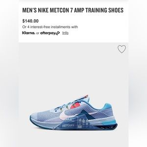 Men’s Nike metcon 7 amp. Size 10.5
